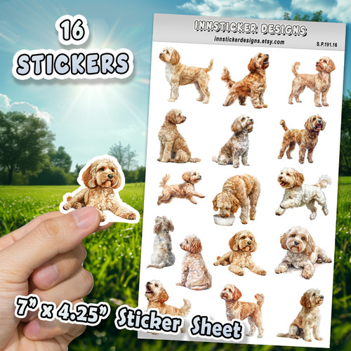 Cockapoo dog stickers for - cockapoo,