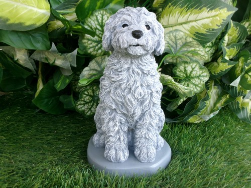 Cockapoo concrete statue - cockapoo,