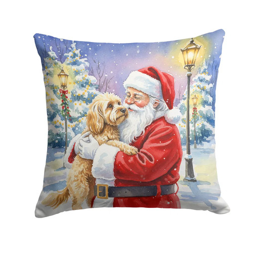 Cockapoo with santa - with,