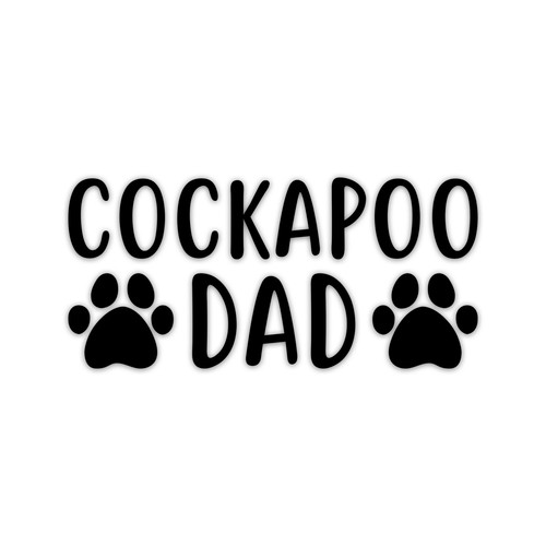 Cockapoo dad vinyl sticker die - dad,