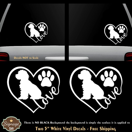 Cockapoo heart love two - cockapoo, 5"